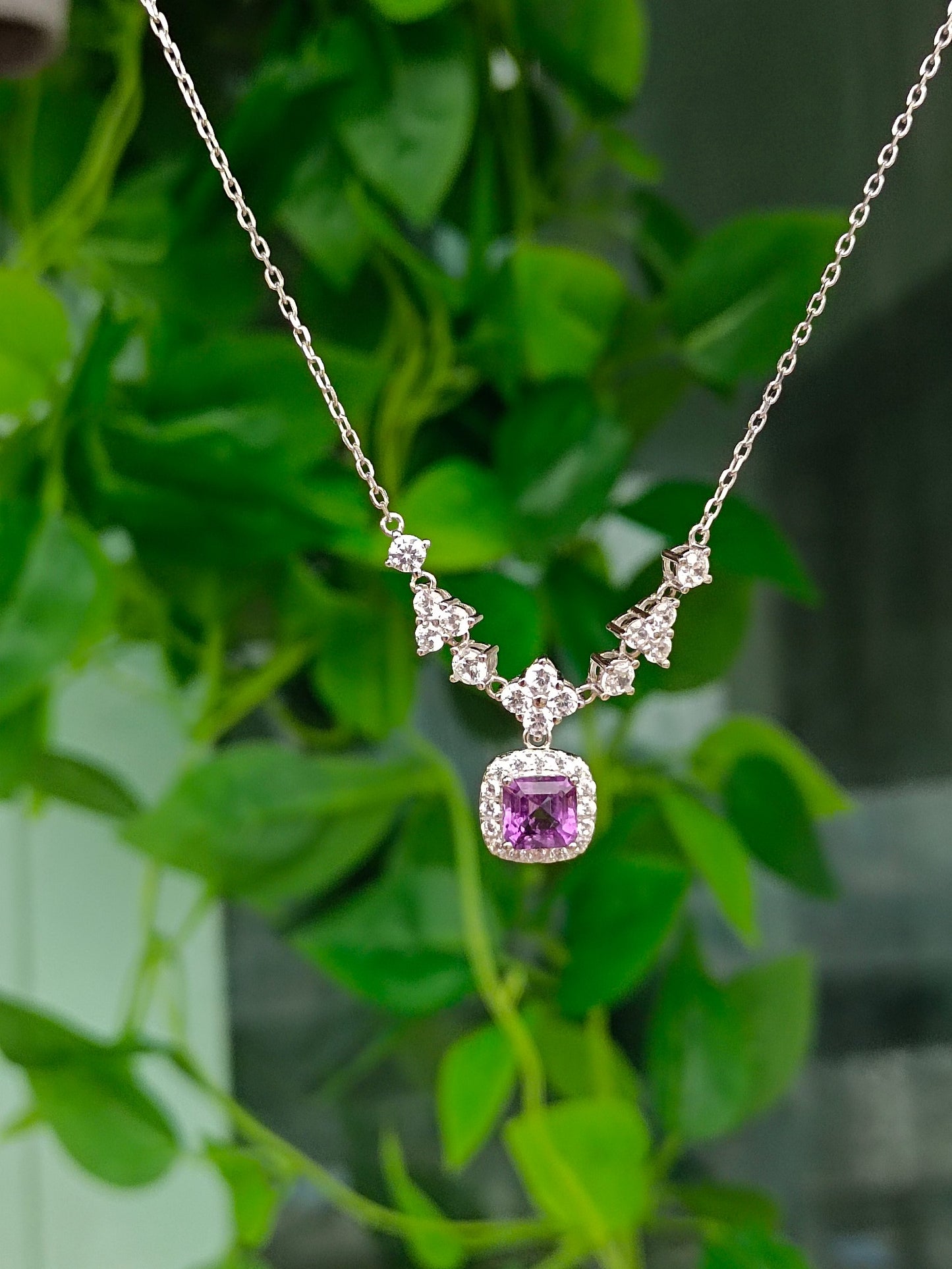 Exquisite Natural Amethyst Necklace - A Gem of Loyal Love, Wisdom, and Courage