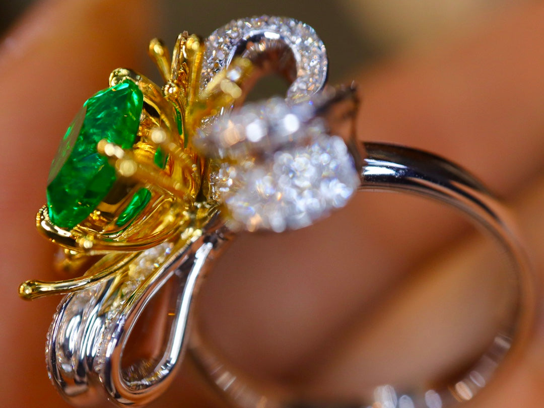 Panjshir-Smaragdschmuck: 1,68 Karat hypnotisierendes Grün