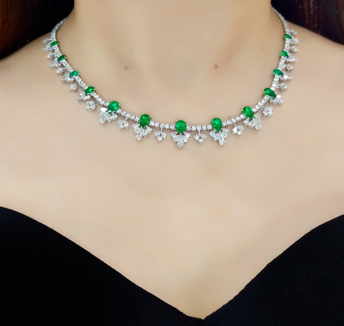 Panjshir Valley Emerald & Diamond Necklace - A Masterpiece of Luxury Jewelry