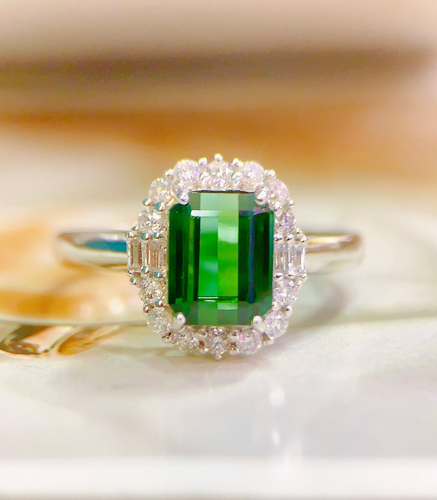 Elegant Natural Tourmaline Ring - Fine Jewelry Craftsmanship