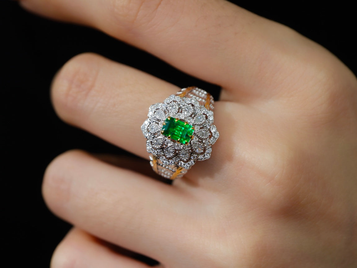 Panjshir-Smaragdring – von der Gilde zertifizierter, grüner Schmuck der Spitzenklasse