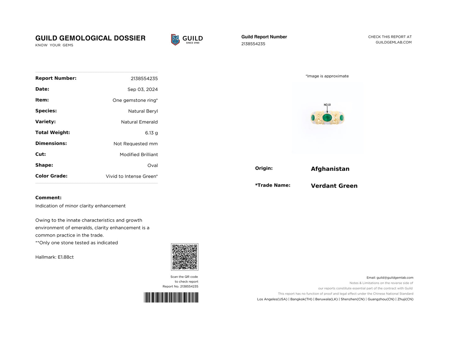 Vintage-geïnspireerde smaragdgroene ringenset met gildecertificaat – een juweelschat