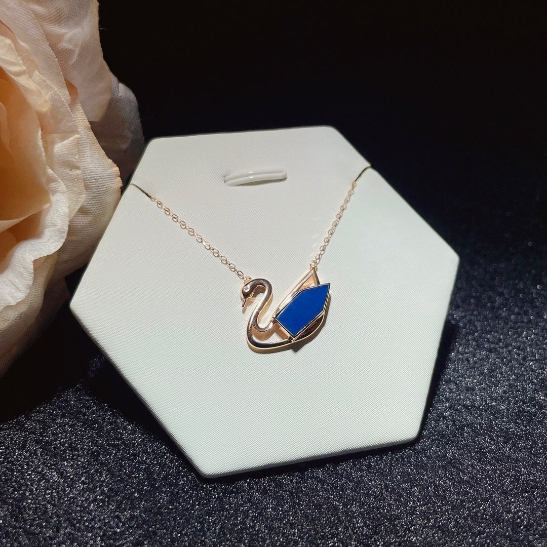 Embrace Everyday with Joy 💛 - 18K Gold Embedded Dominican Blue Amber Pendant