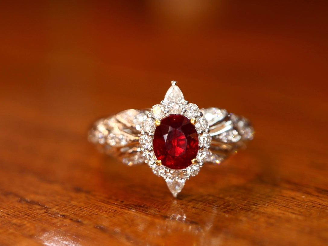 Lyxig Pigeon Blood Ruby Ring - Fine Jewelry Collection