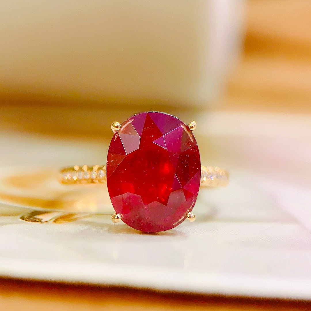 Cincin Garnet Almandine Asli - Sekeping Barang Kemas Yang Indah