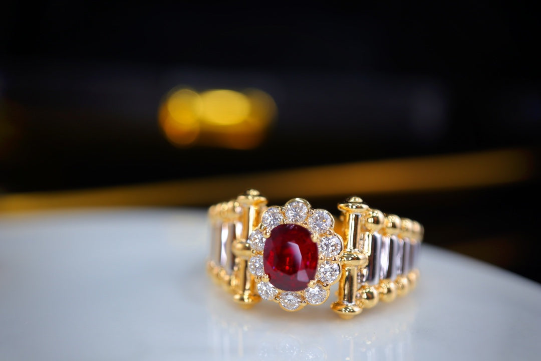 Cincin Ruby Darah Merpati Antik - Harta Karun Perhiasan Abadi