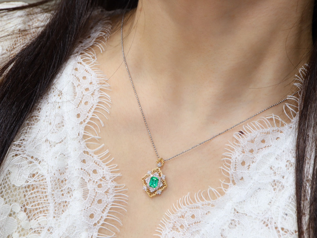 Buccellati klassischer gravierter Anhängerschmuck