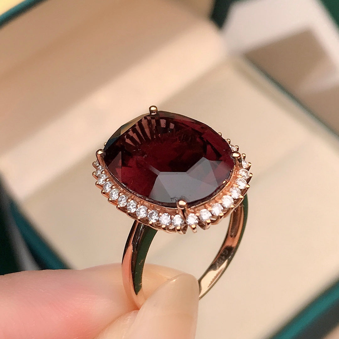 Cincin Turmalin Terbenam Emas 18K Indah - Barang Kemas Mesti Ada