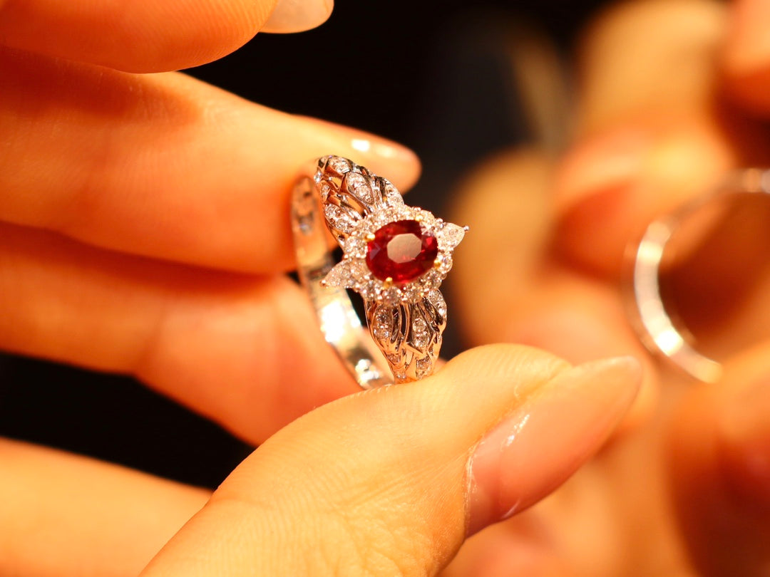 Lyxig Pigeon Blood Ruby Ring - Fine Jewelry Collection