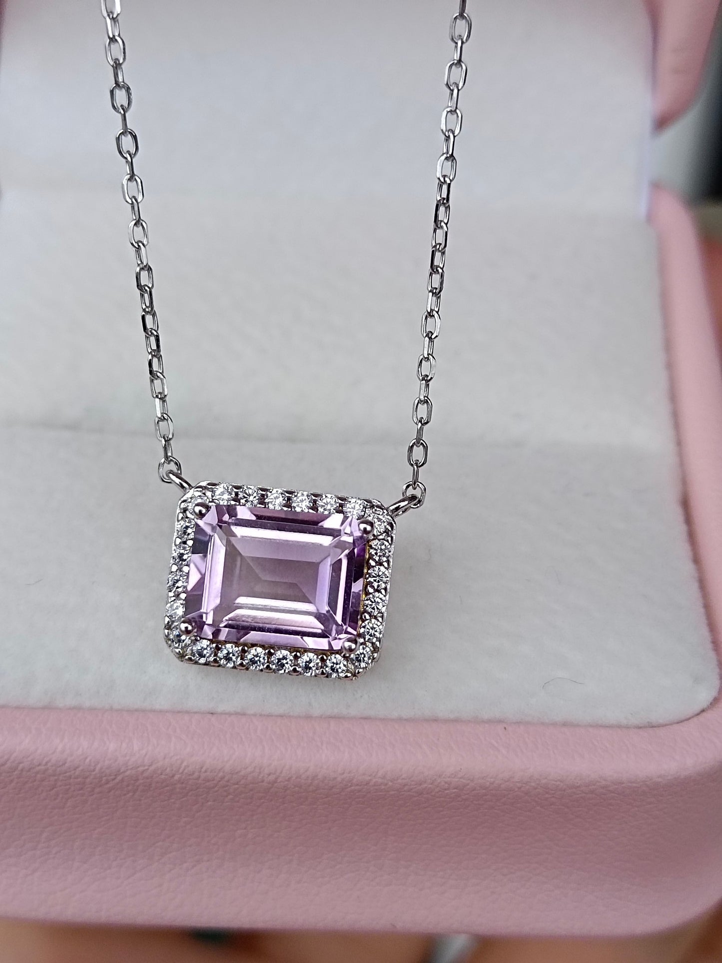 Collana con ametista lavanda naturale - Gioielli eleganti e minimalisti