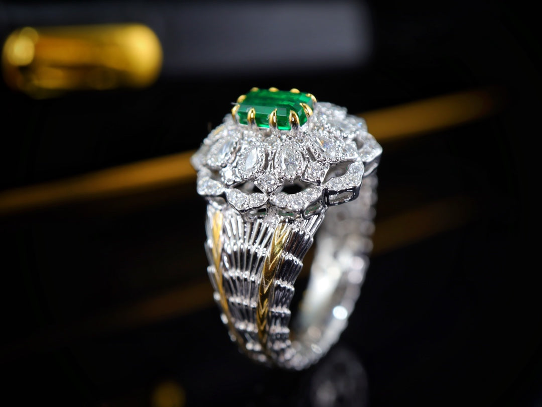 Panjshir-Smaragdring – von der Gilde zertifizierter, grüner Schmuck der Spitzenklasse