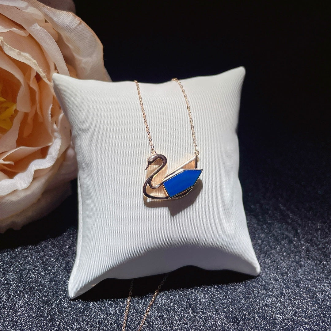 Embrace Everyday with Joy 💛 - 18K Gold Embedded Dominican Blue Amber Pendant