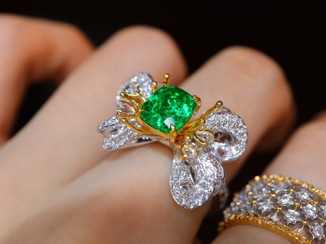Panjshir-Smaragdschmuck: 1,68 Karat hypnotisierendes Grün