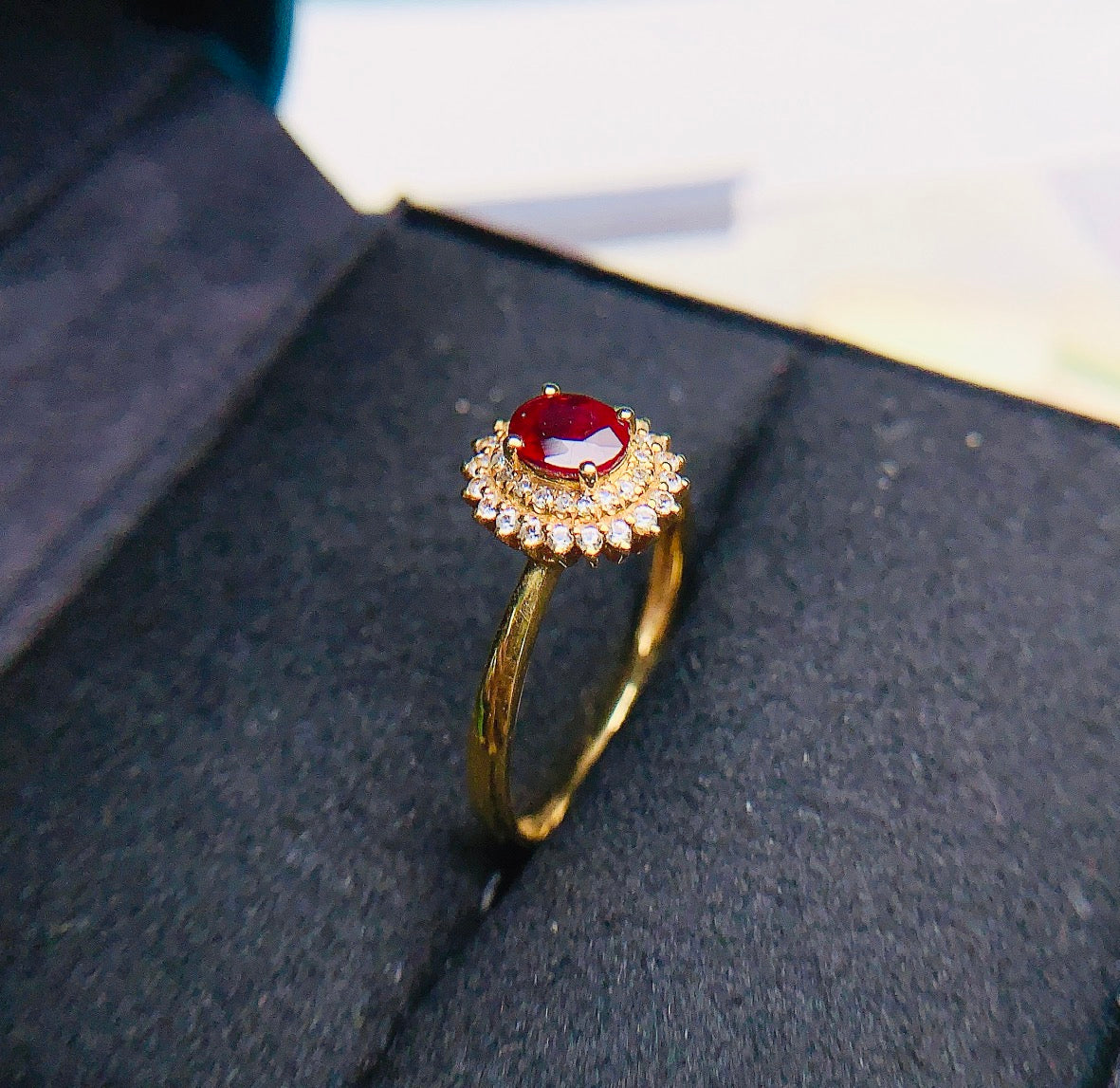 Enchanting 18K Gold Ruby Ring - A Summer's Love Letter in Jewelry