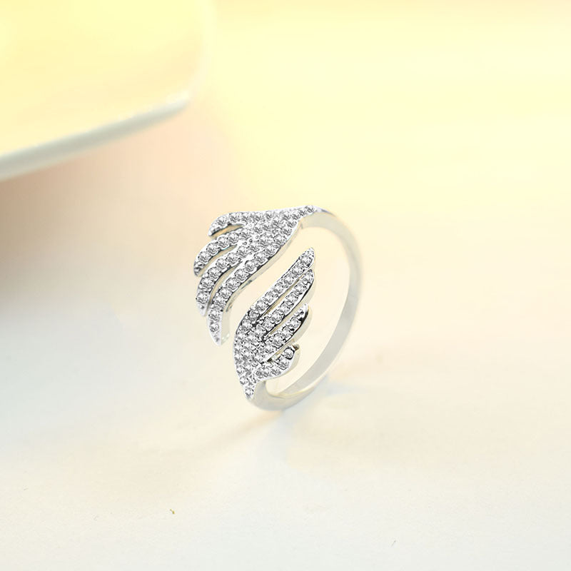 Japanese And Korean Trendy Personalities, Versatile European And American Winged Ring For Women