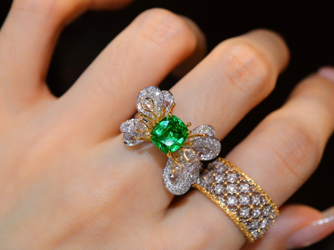 Panjshir-Smaragdschmuck: 1,68 Karat hypnotisierendes Grün