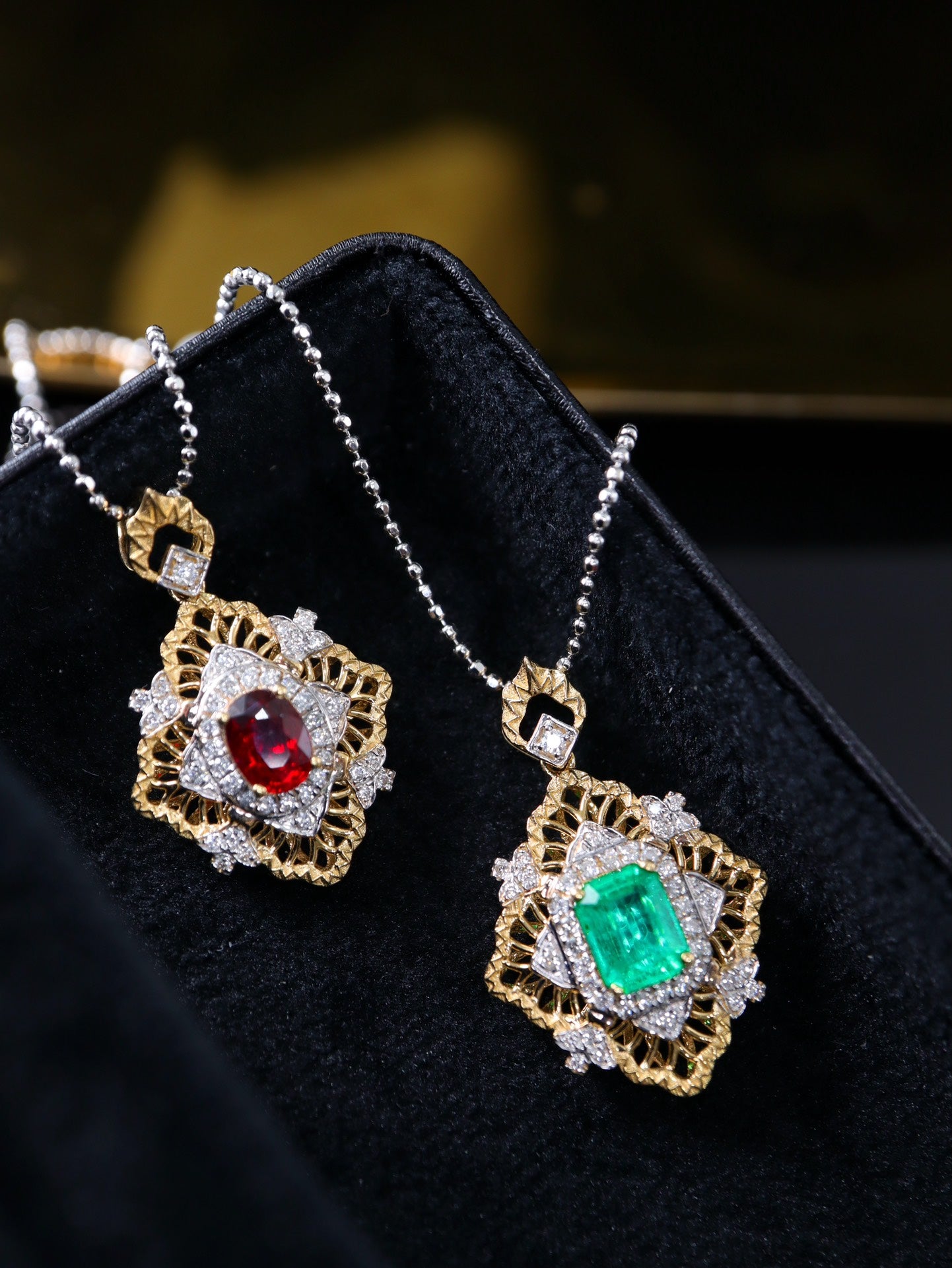 Buccellati klassischer gravierter Anhängerschmuck