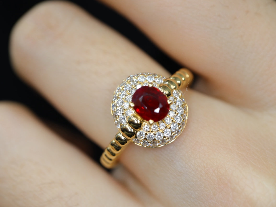 Vintage Pigeon's Blood Ruby Ring - Premiumsmycken