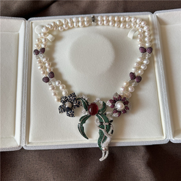 Natural Freshwater Pearl Necklace Special-interest Design High Sense