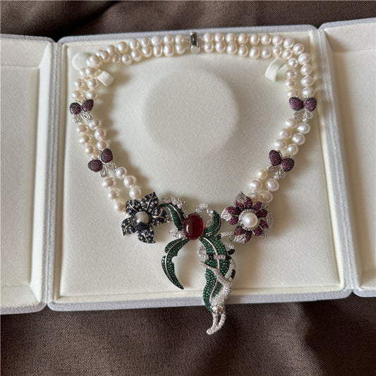 Natural Freshwater Pearl Necklace Special-interest Design High Sense
