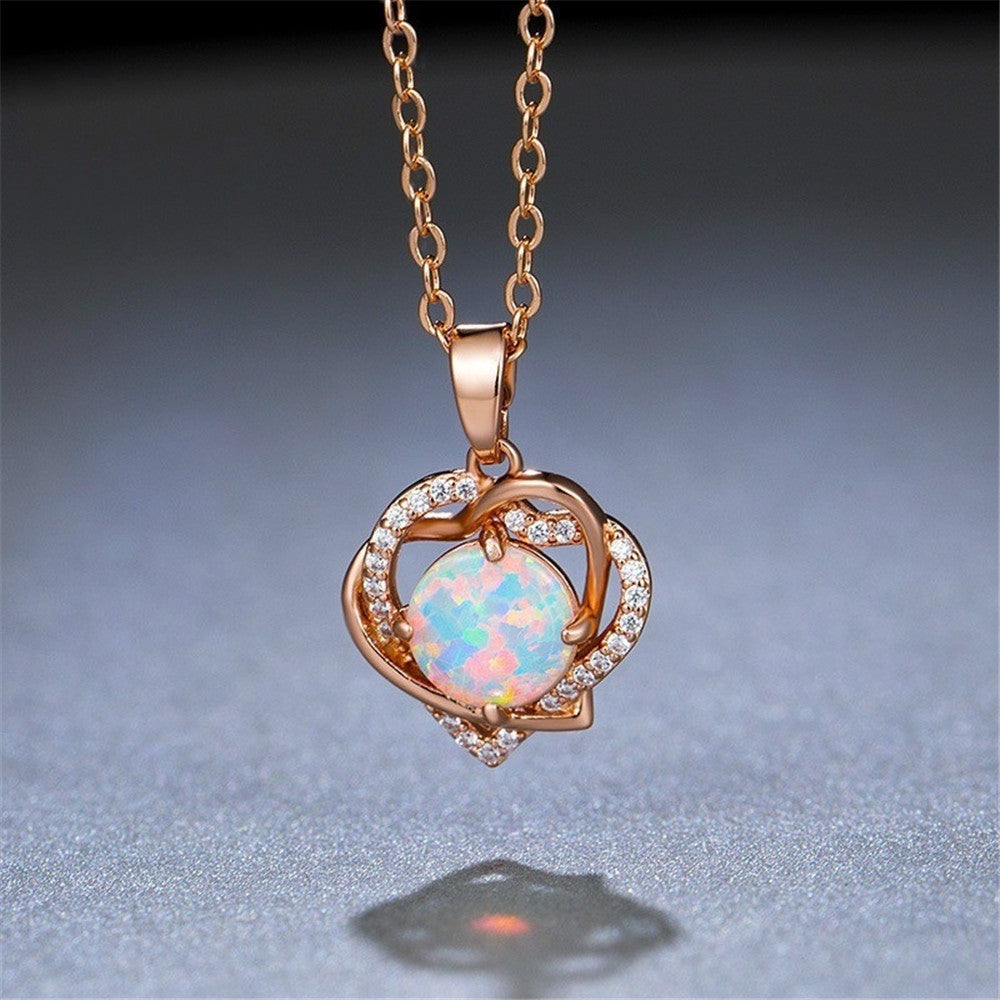Heart-shaped Pendant Necklace For Women