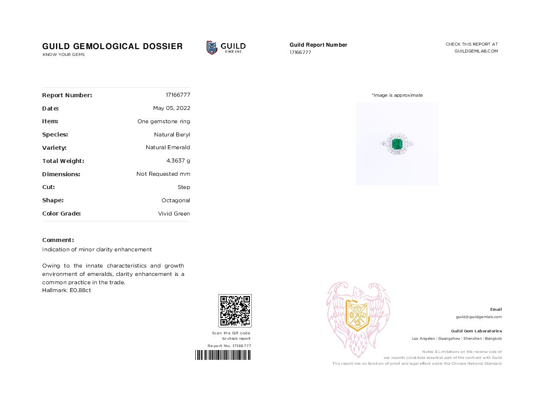 Anello con smeraldo: gioiello di alta qualità con eccezionale brillantezza