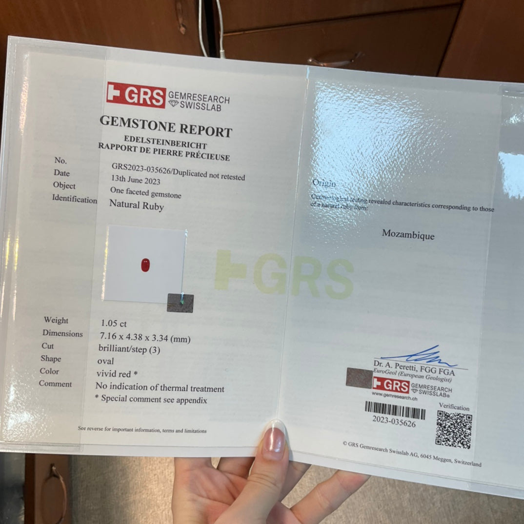 GRS Sertifikalı Güvercin Kanı Yakut Kolye - Lüks Takı