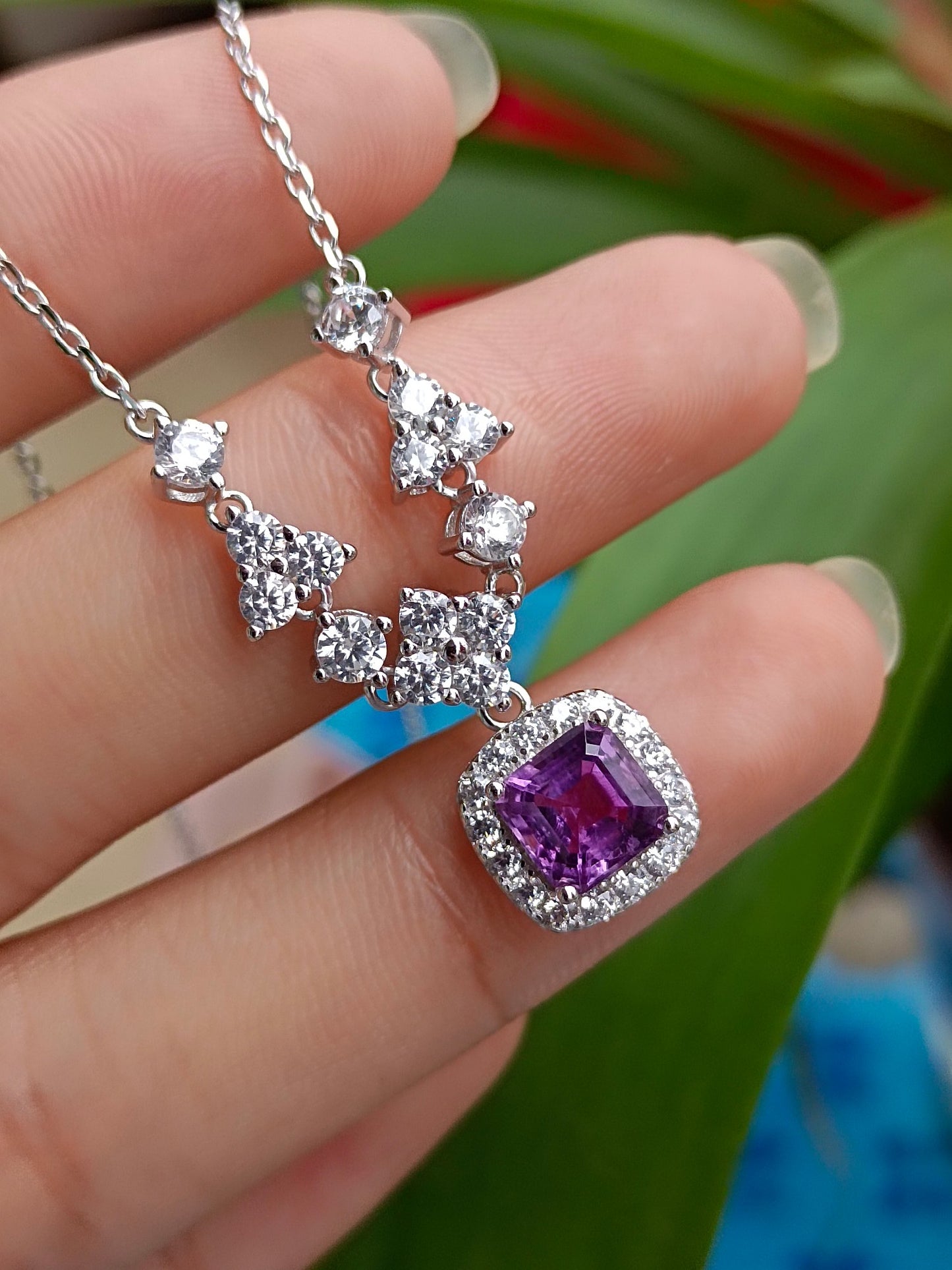 Exquisite Natural Amethyst Necklace - A Gem of Loyal Love, Wisdom, and Courage