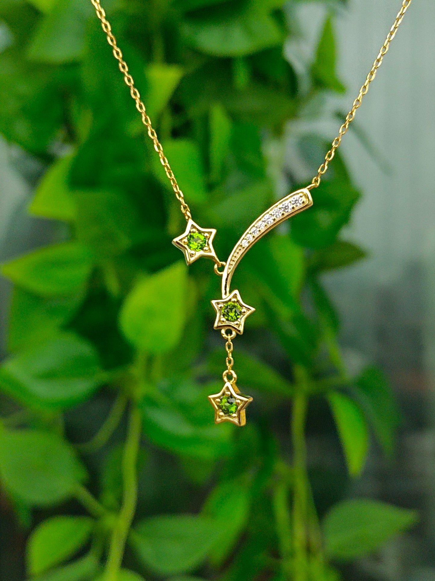 Collana di meteorite naturale di diopside - Un gioiello di sogni e desideri