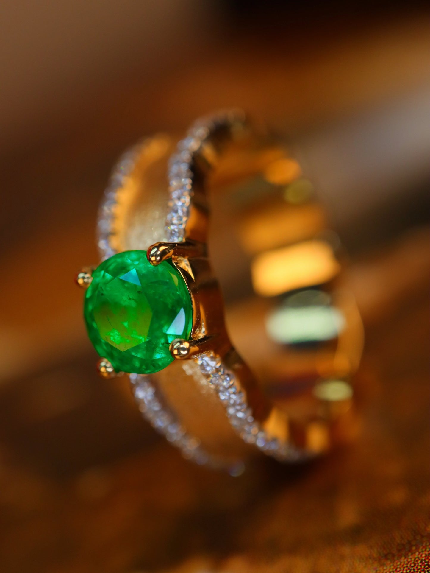 Panjshir-Smaragdschmuck – Premium-Rundschliff, erstklassiges grünes Grün