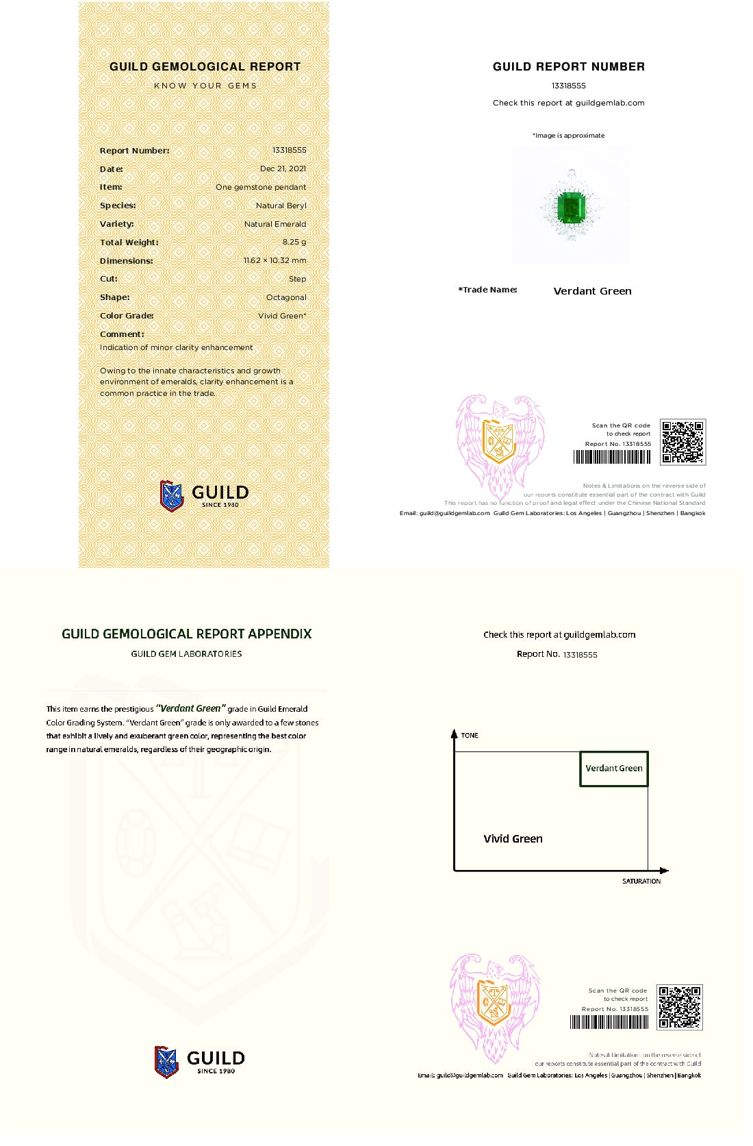 Bijuterii cu smarald Marvel: Colier cu smarald verde Waton de 7,63 ct