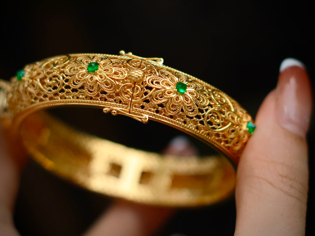 古代花絲工藝手鍊：婚禮傳家寶珠寶的巔峰之作