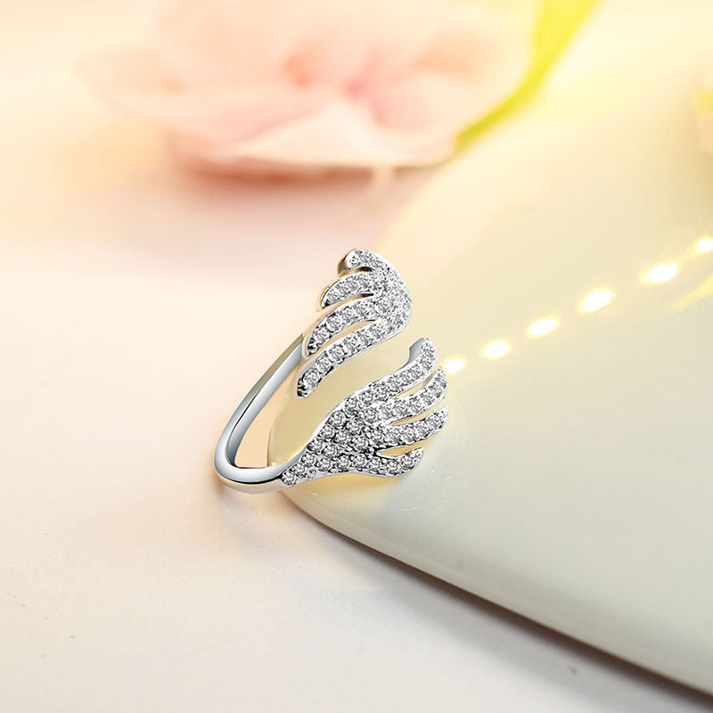 Japanese And Korean Trendy Personalities, Versatile European And American Winged Ring For Women