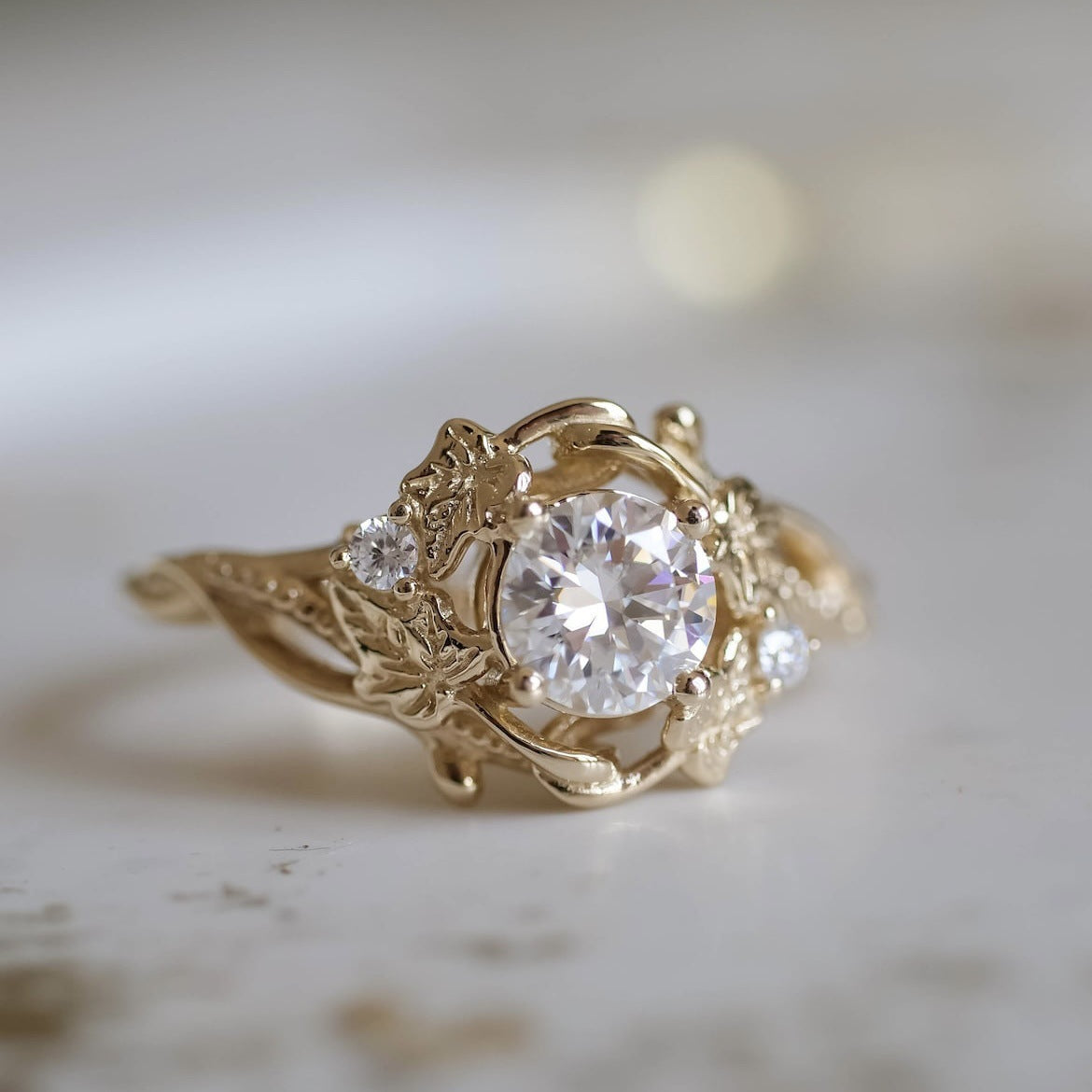 Lady's Simple Brushed Elegance Ring