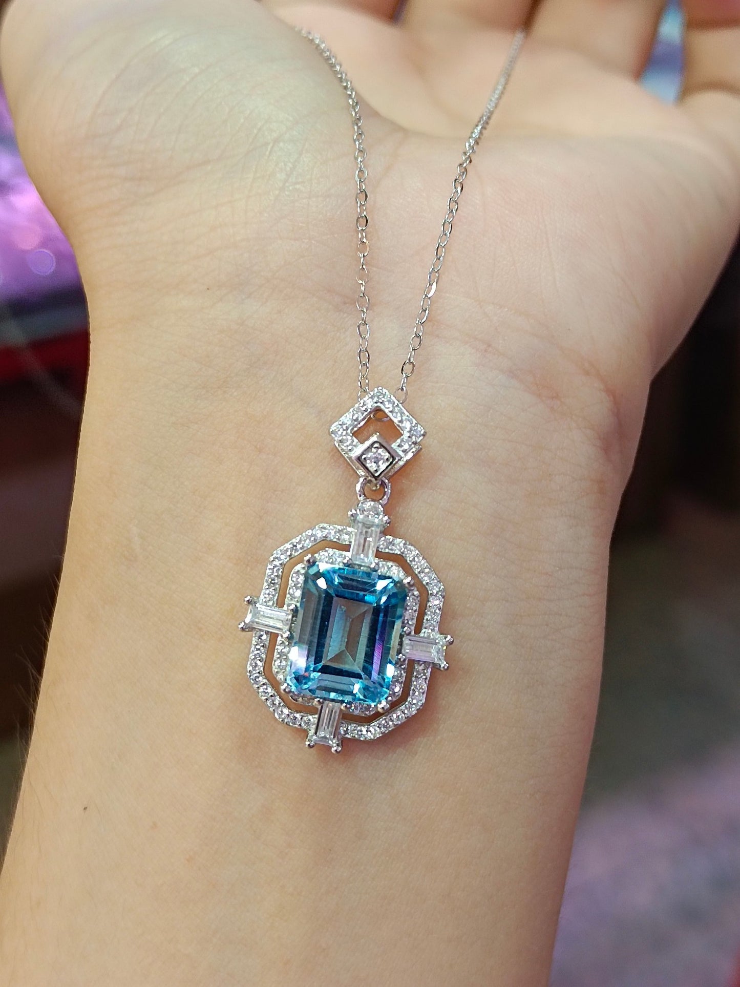 Natural Topaz Square Pendant Jewelry - A Symbol of Loyalty and Friendship
