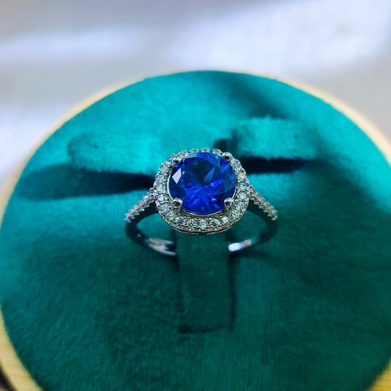 Round Cultured Pigeon Blood Red Ruby Open Ring Women's Fashion