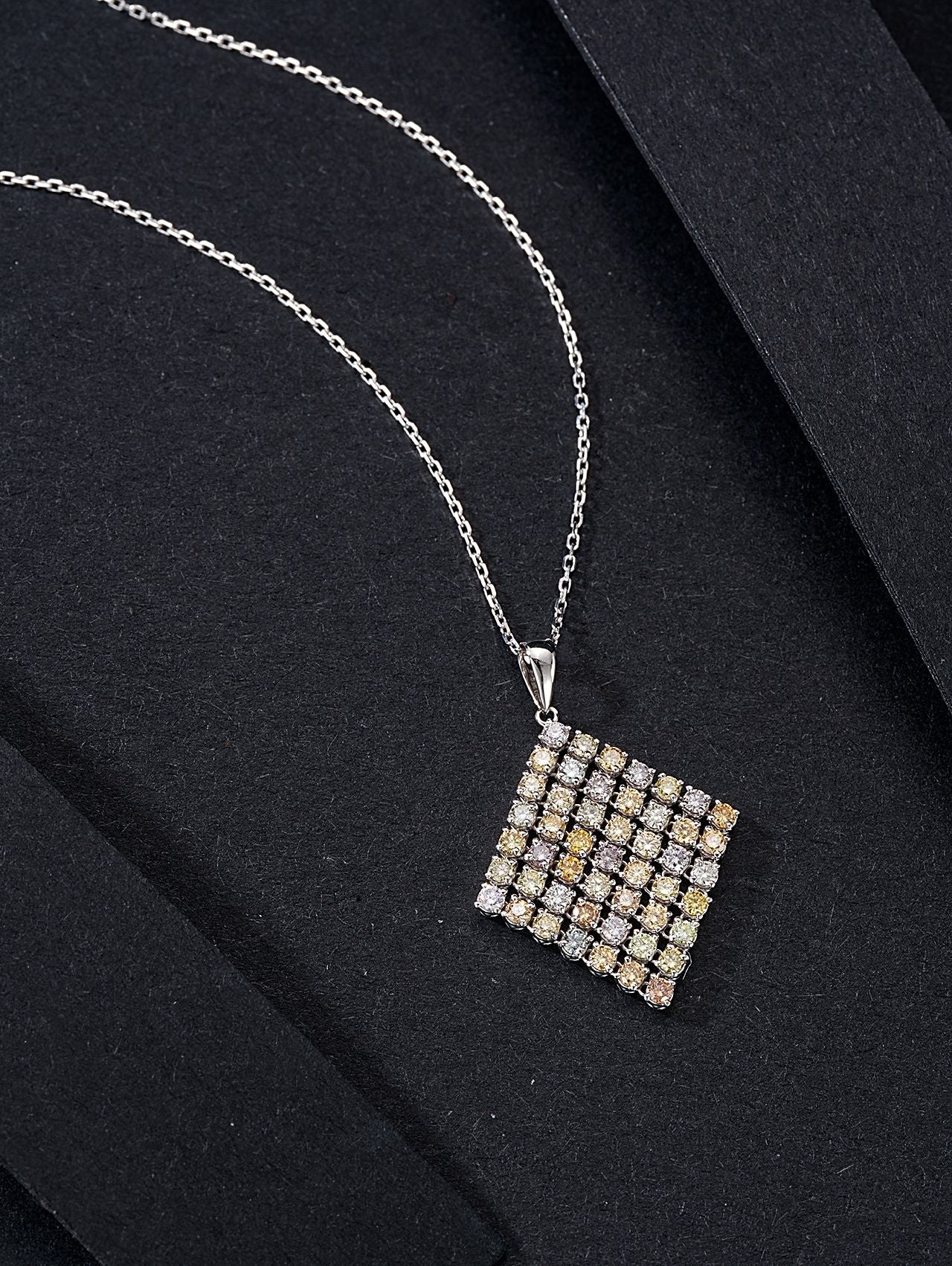 Colorful Diamond-Cut Pendant Jewelry - A Unique Gem Awaits - White Diamond Pendant