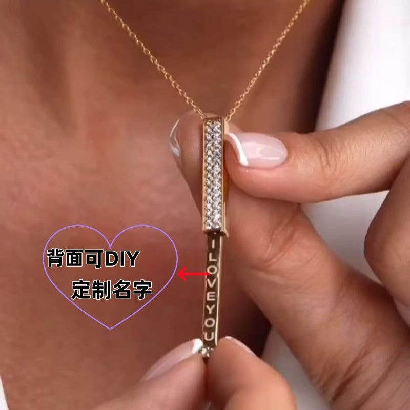 Double-layer Diamond-studded Adjustable Necklace