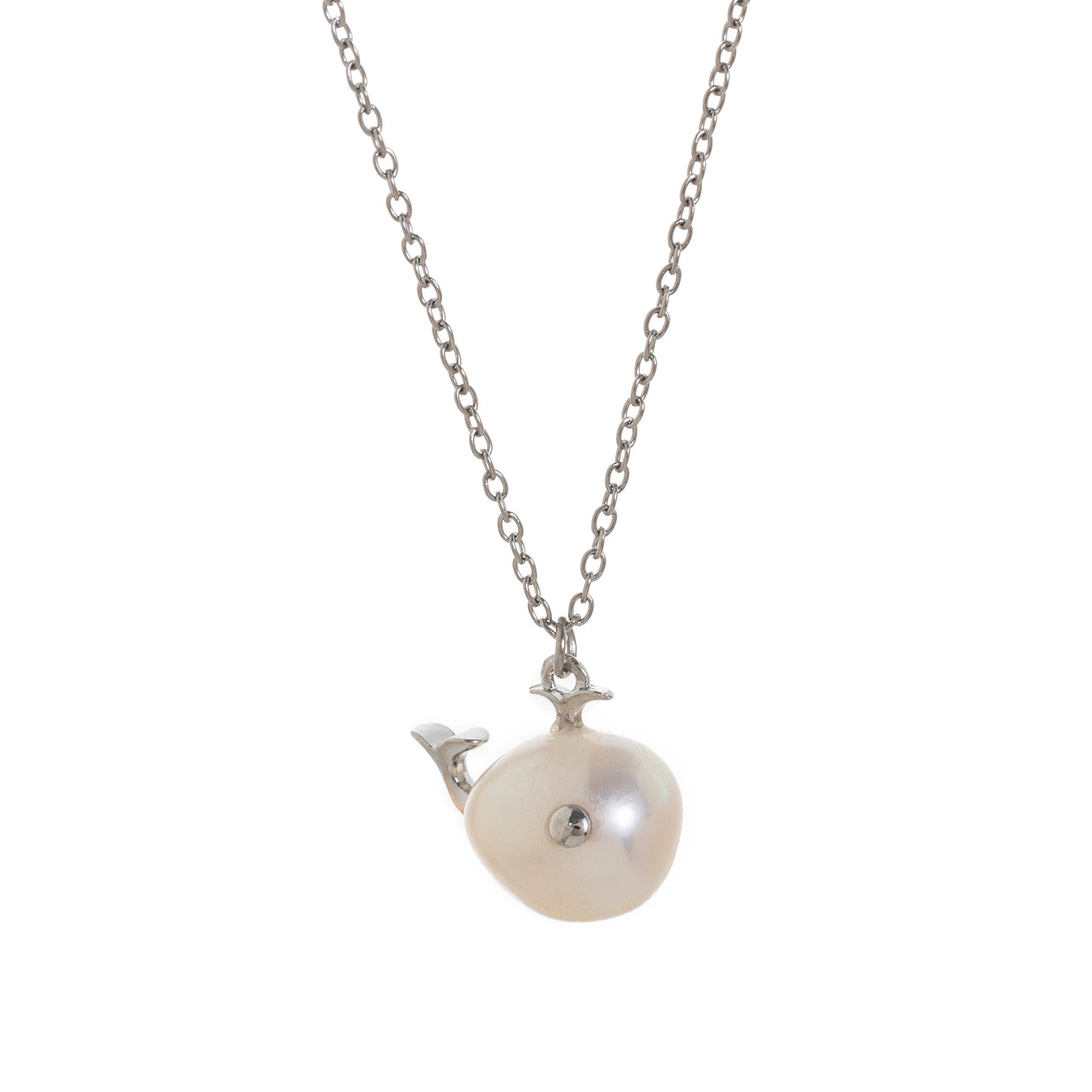 Baroque Little Whale Necklace With Shaped Pearls And Marine Life Designs