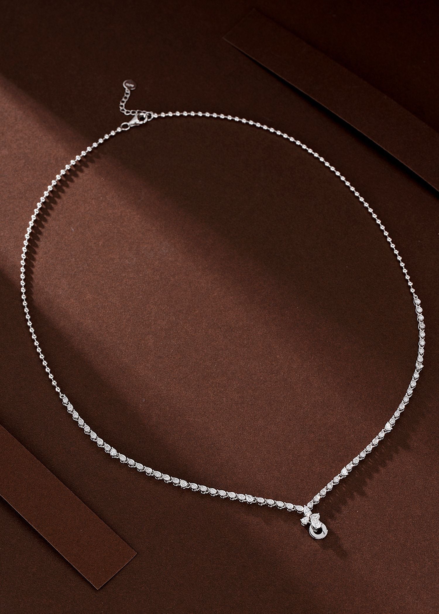 Diamond and Moissanite Round Pendant Necklace - Luxury Jewelry - White Diamond Necklace