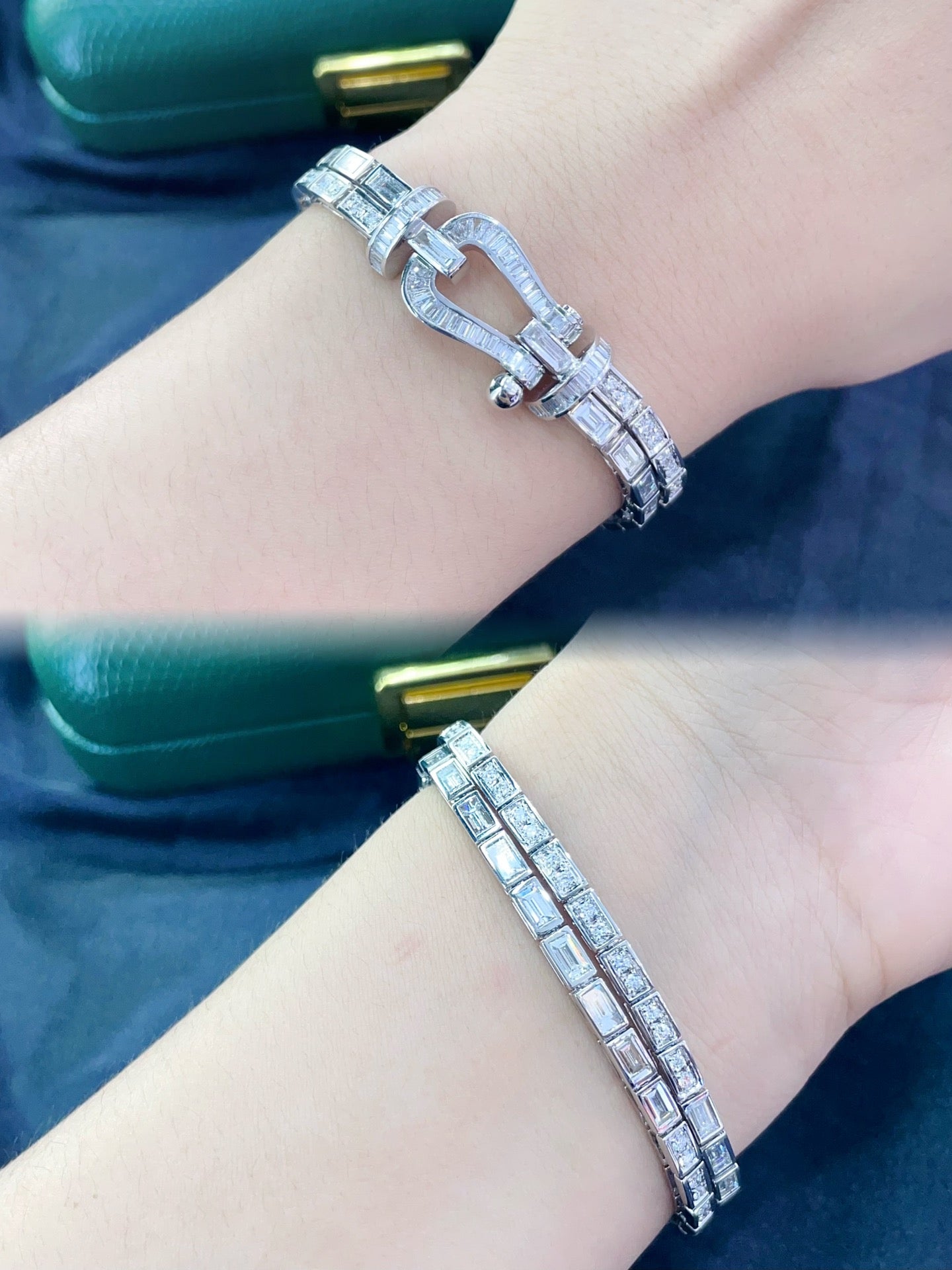 Diamond and Pearl T-bar Bracelet - Exquisite Jewelry Piece - White Diamond Bracelet