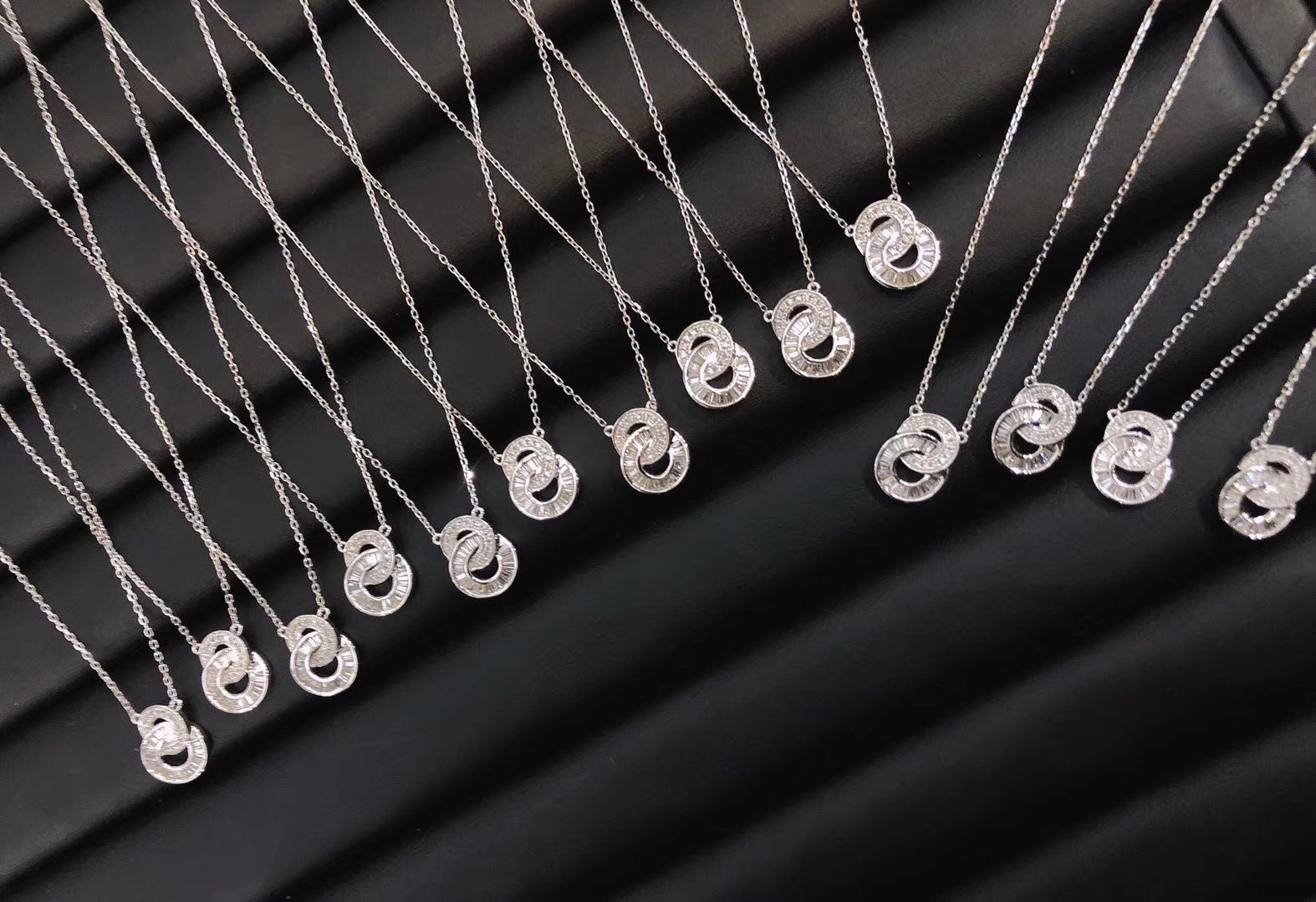 Diamond Pendant with Major and Minor Rings - Luxurious Jewelry Piece - White Diamond Pendant