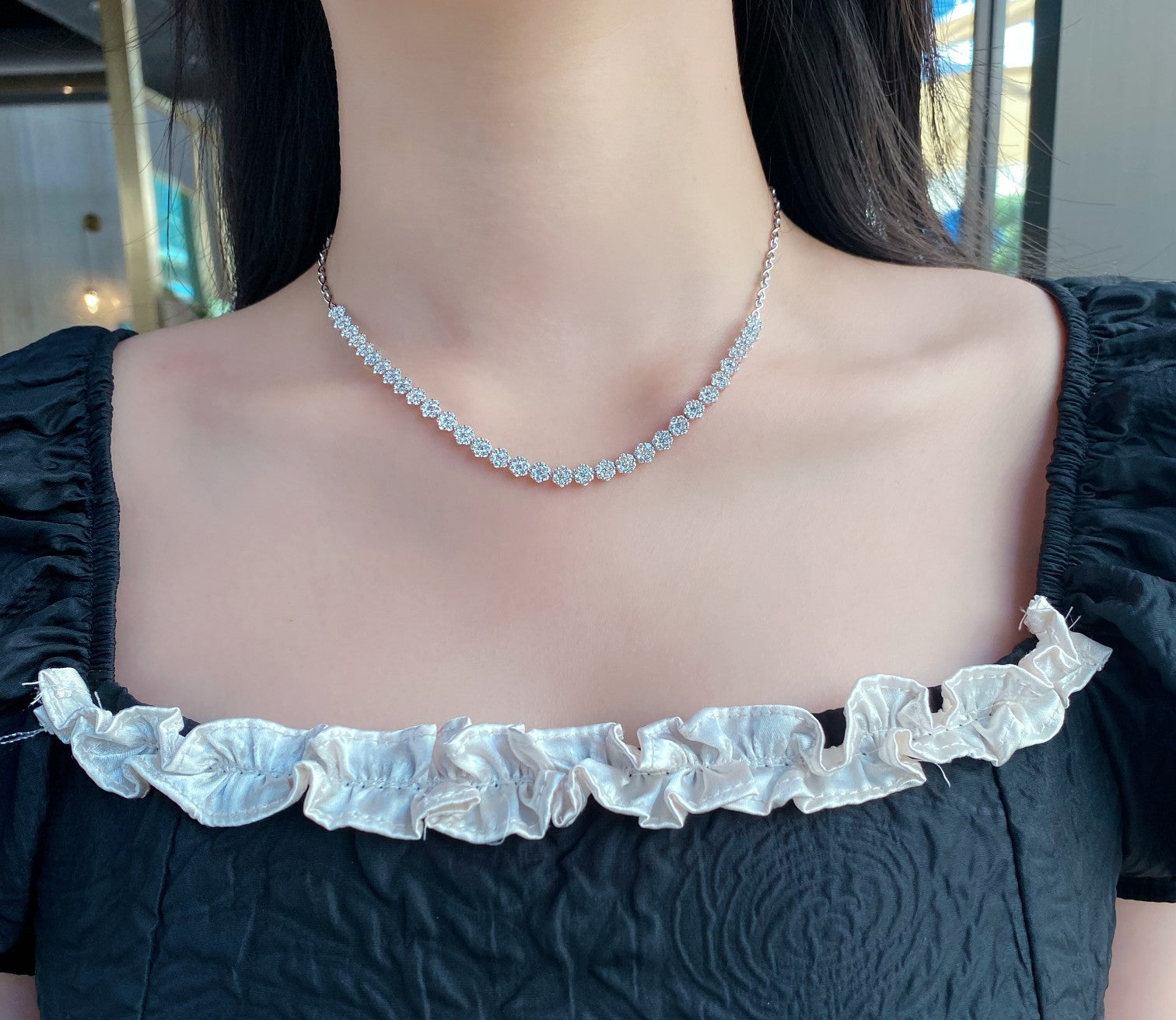 Diamond Round Cut Solitaire Pendant Set - Premium Jewelry - White Diamond Necklace