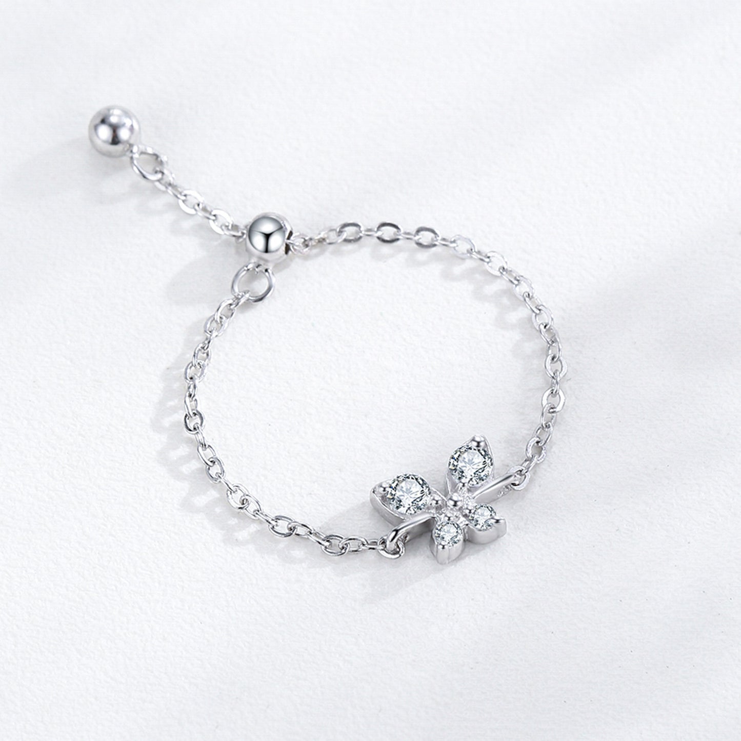 Adjustable INS Ring With Lively Butterfly