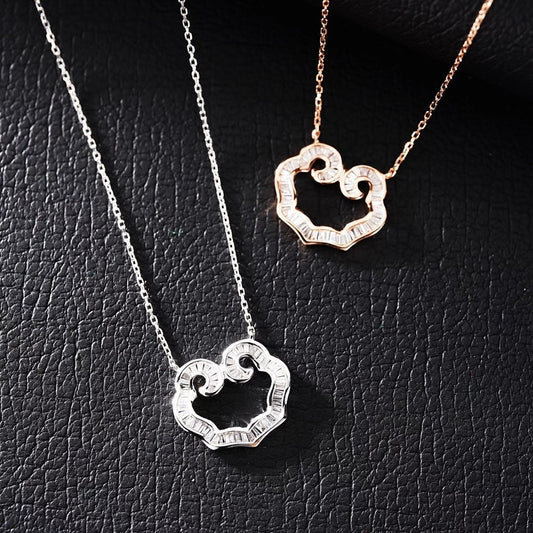 Enchanting Mini Ruyi Pendant Jewelry - White Diamond Pendant