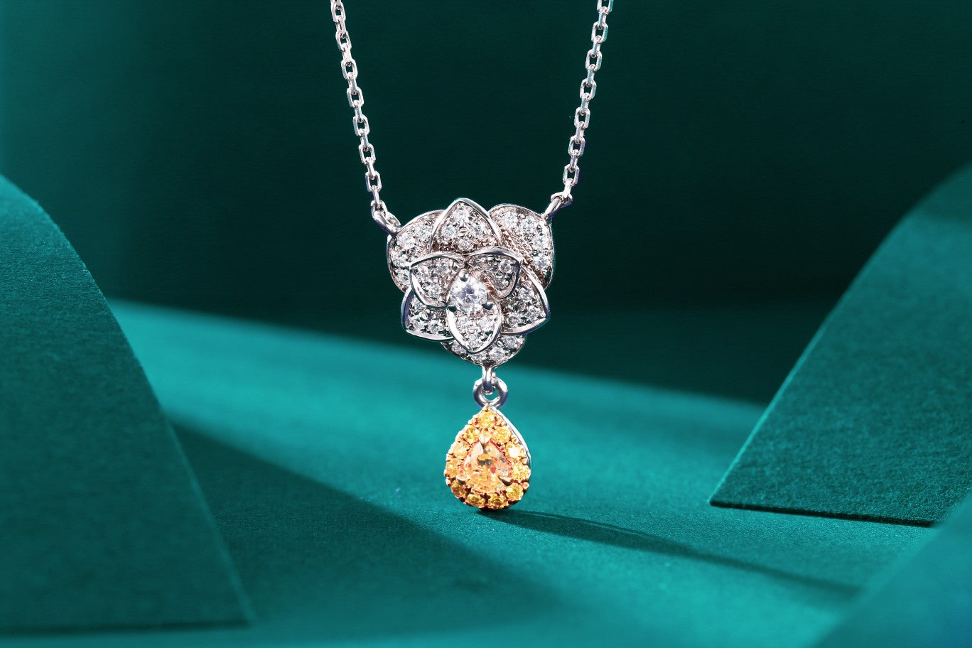 Exquisite Marquise Yellow Diamond Pendant Jewelry - Yellow Diamond Pendant