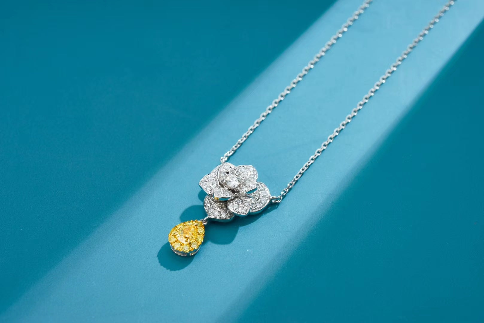 Exquisite Marquise Yellow Diamond Pendant Jewelry - Yellow Diamond Pendant