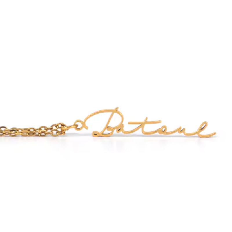 Stainless Steel 18k Gold-plated Color-changing Free Personalized Pendant Chain