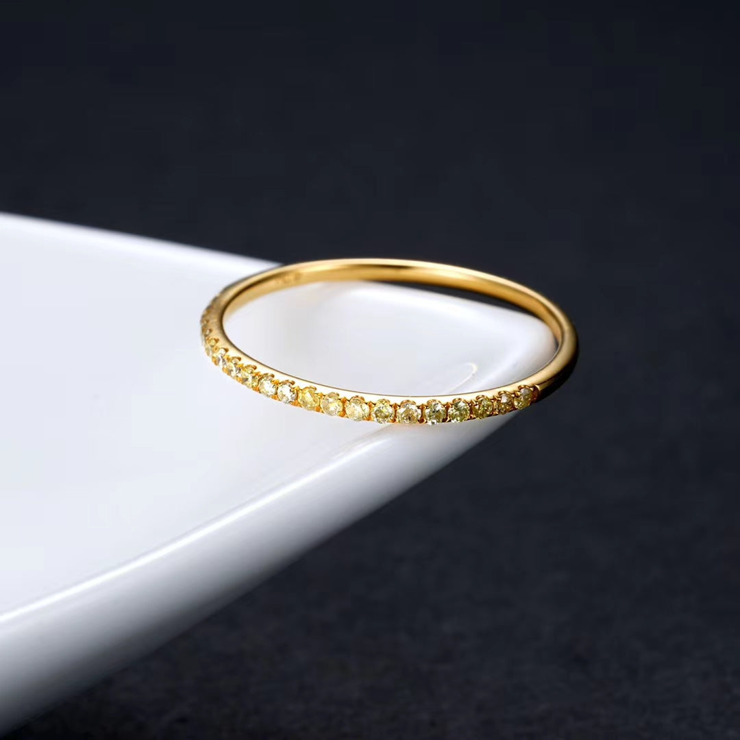 Luxurious Diamond Ring - Sparkling Jewelry Piece - Yellow Diamond Ring