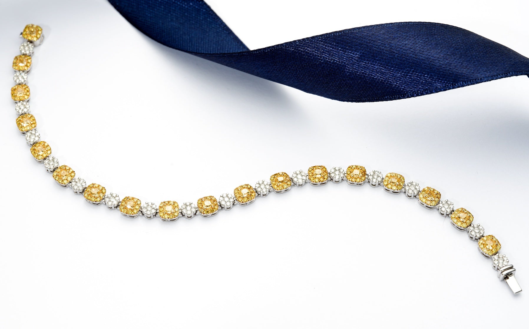 Luxurious Yellow Diamond Six-Prong Set Bracelet - Fine Jewelry - Yellow Diamond Bracelet